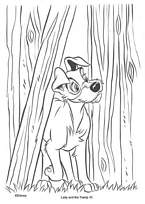 coloriage le clochard passe la palissade